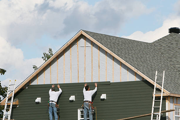 Professional Siding technician working in Lawsonville, NC
